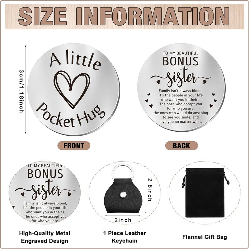 Sureio Pocket Hug Token Gift Long Distance Relationship Keepsake Inspirational Gift Keychain Valentine's Day Gifts - Image 2